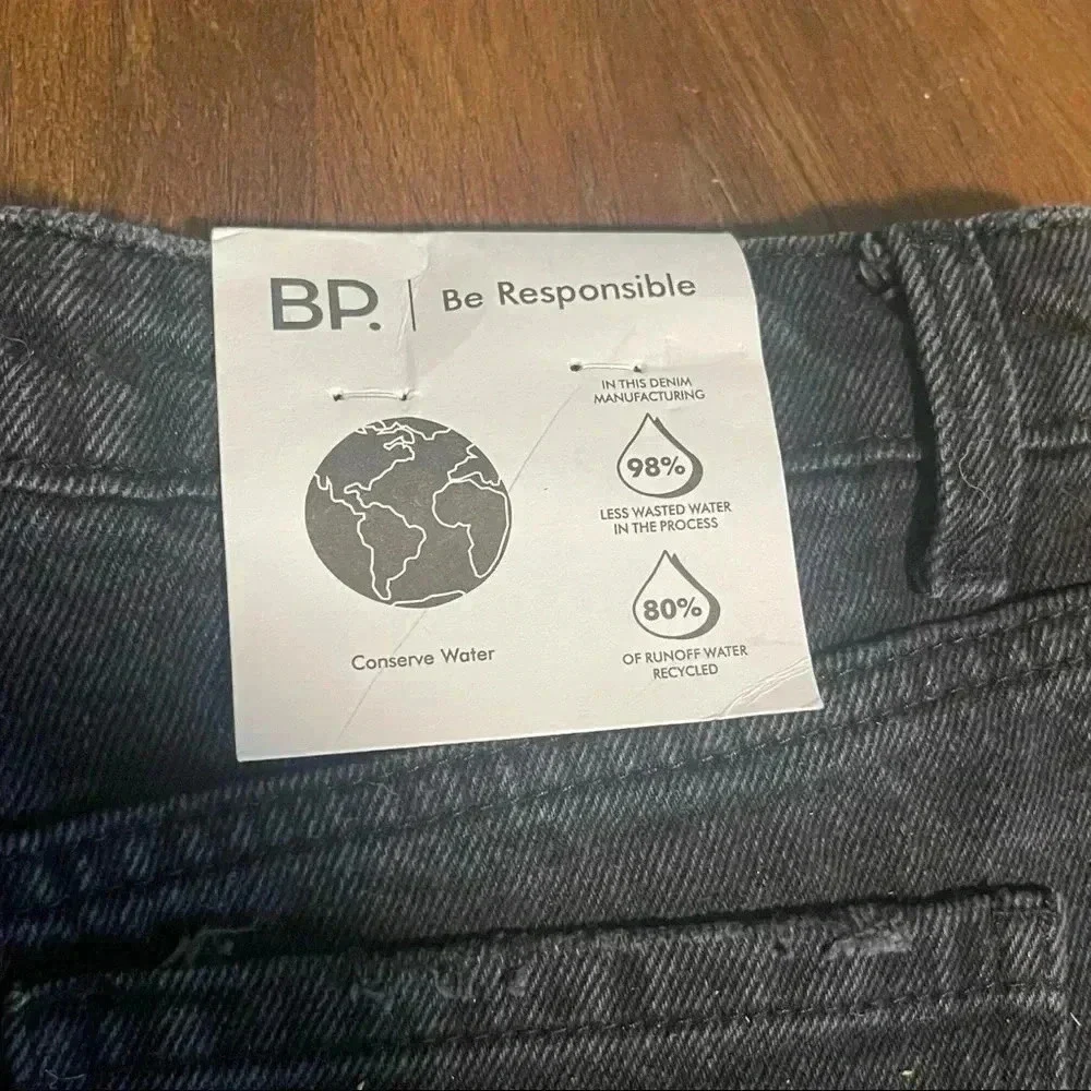 Black Distressed Denim Shorts BP by Nordstrom - Picture 4 of 4